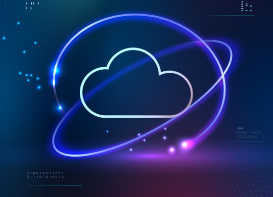 Computer cloud network technology vector